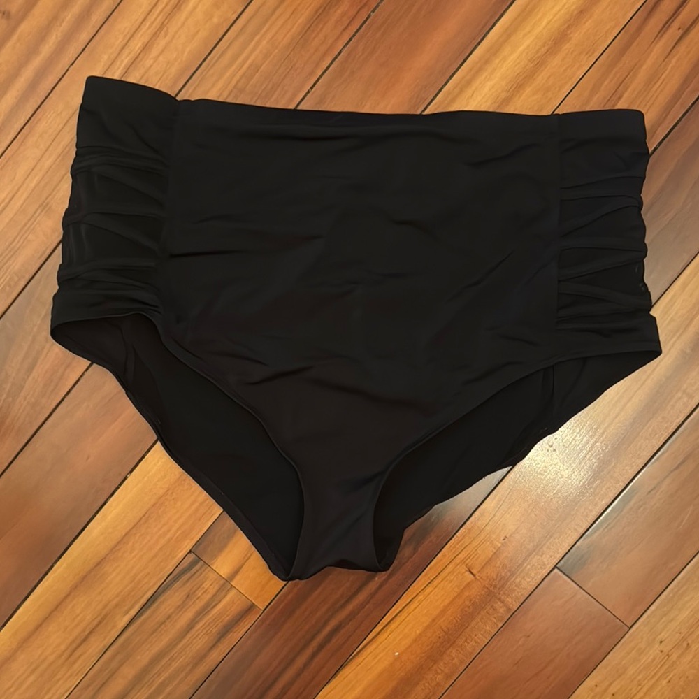 Torrid High-Waisted Black Swim Bottoms
